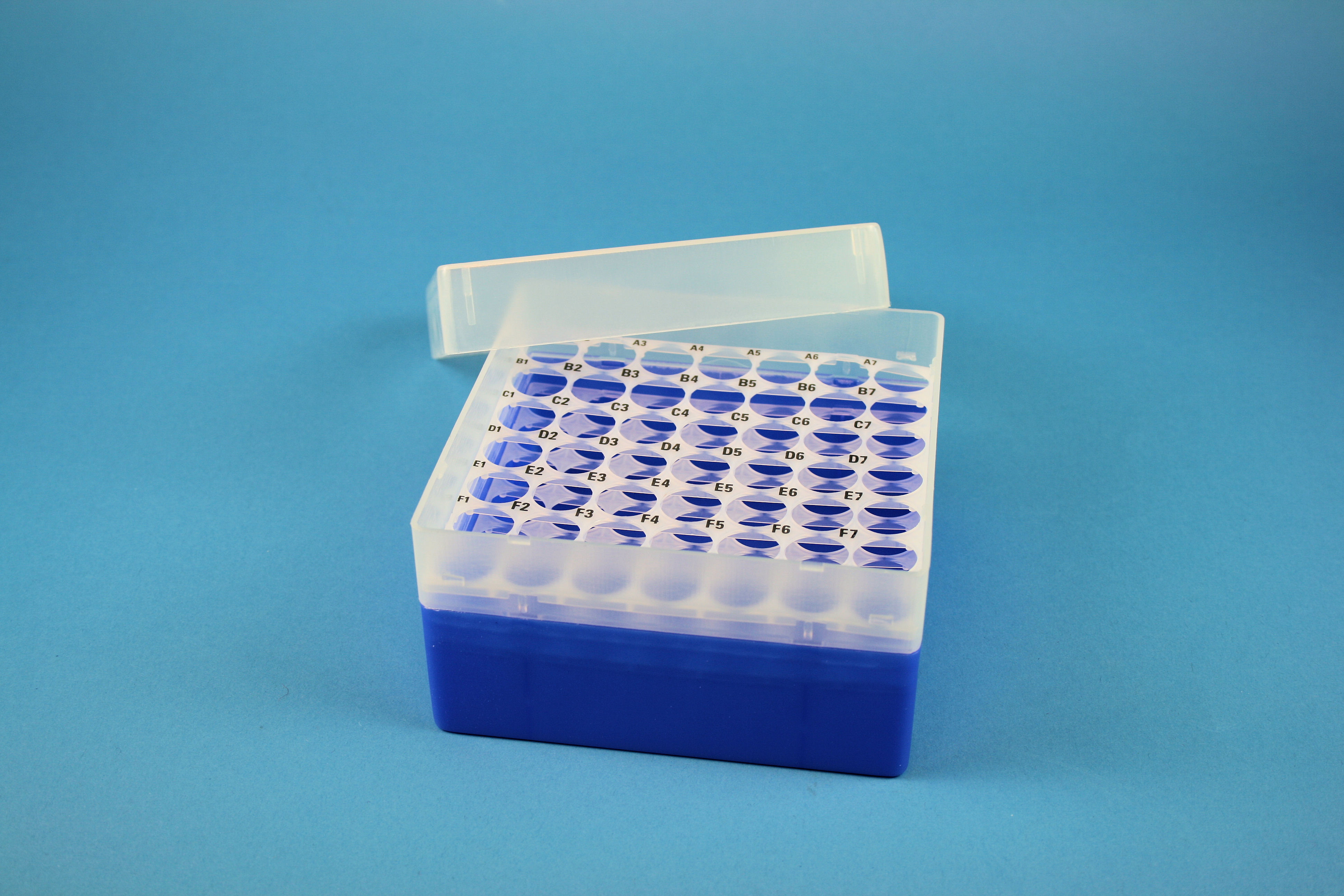 EPPi Box 80, 7x7, n-blå, 80mm, fast, PP, 16,5mm