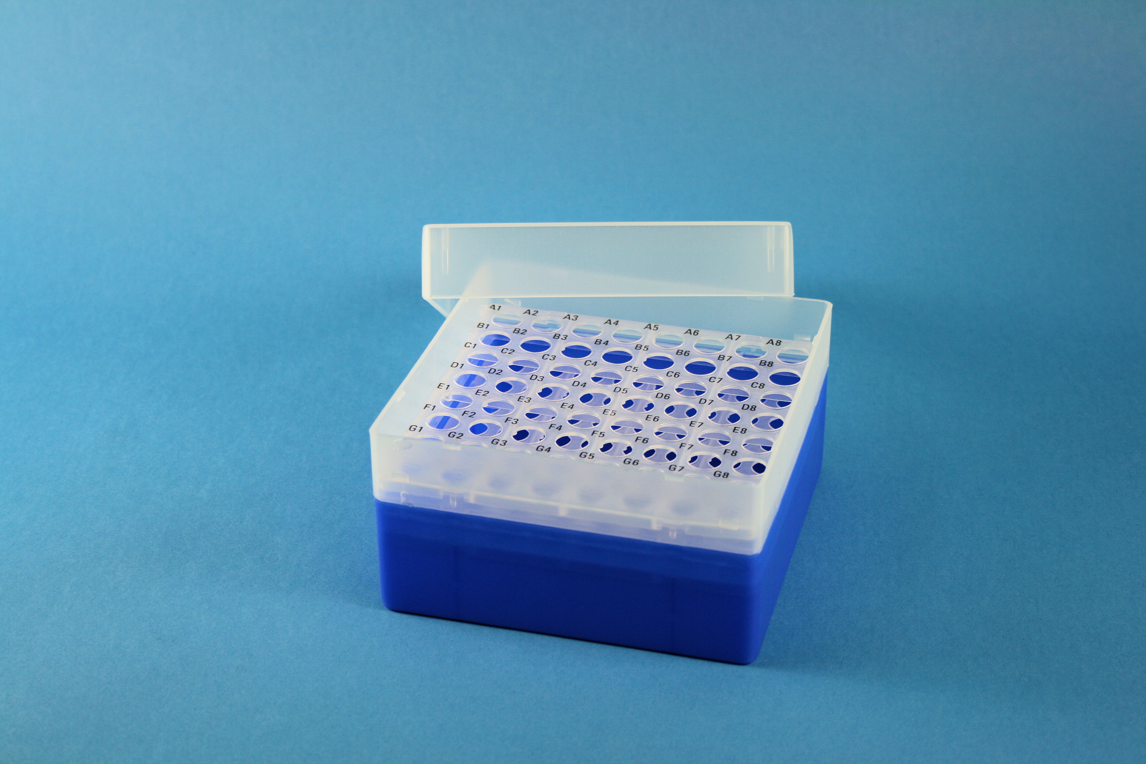 EPPi Box 80, 8x8, n-blå, 80mm, fast, PP, 11mm