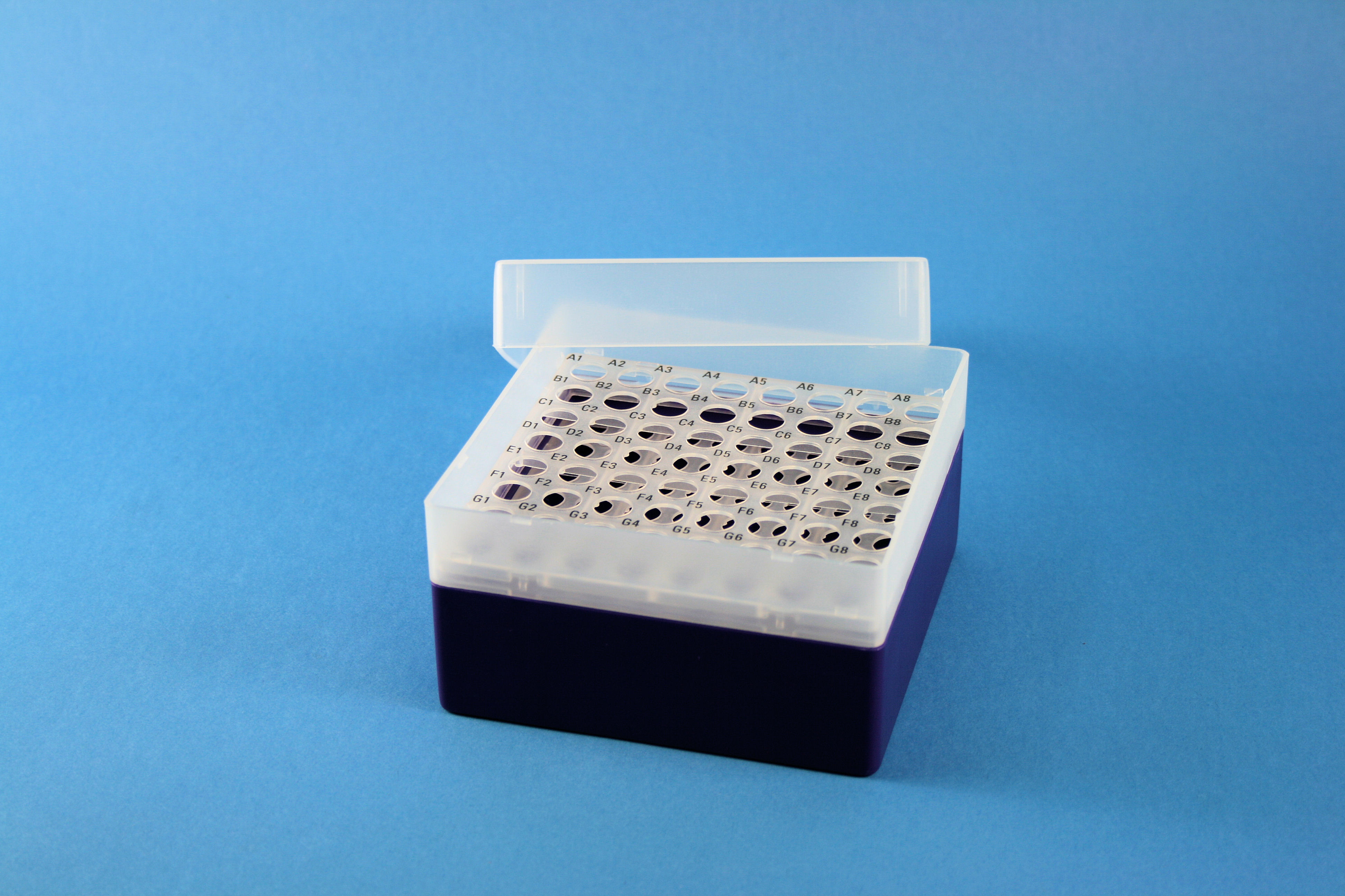 EPPi Box 80, 8x8, lilla, 80mm, fast, PP, 11mm