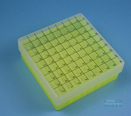 EPPi Box 50, 9x9, n-gul, 52mm, fast, PP, 12,5mm, I