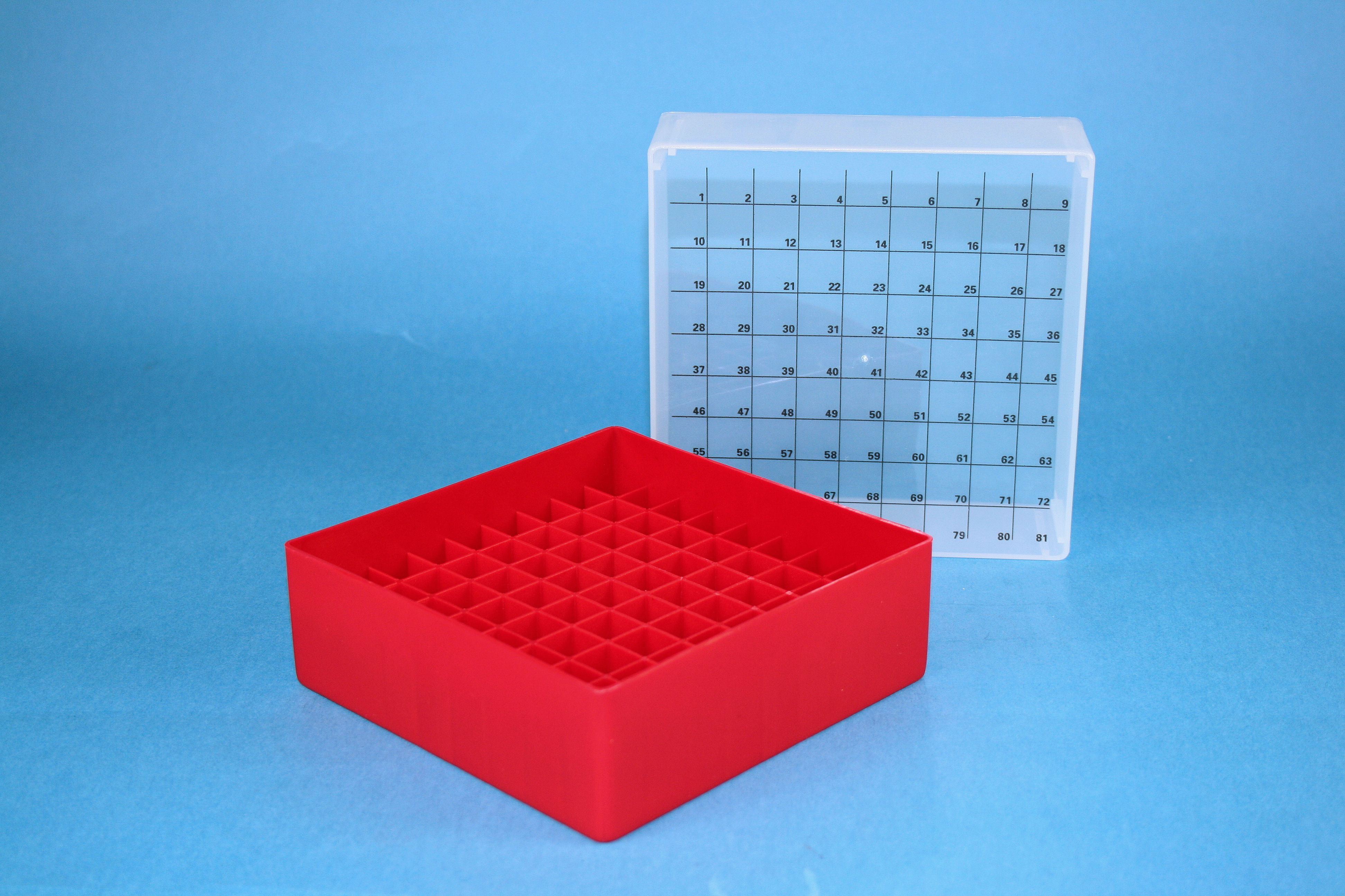 EPPi Box 75, 9x9, rød, 75mm, fast, PP, 12,5mm, ID