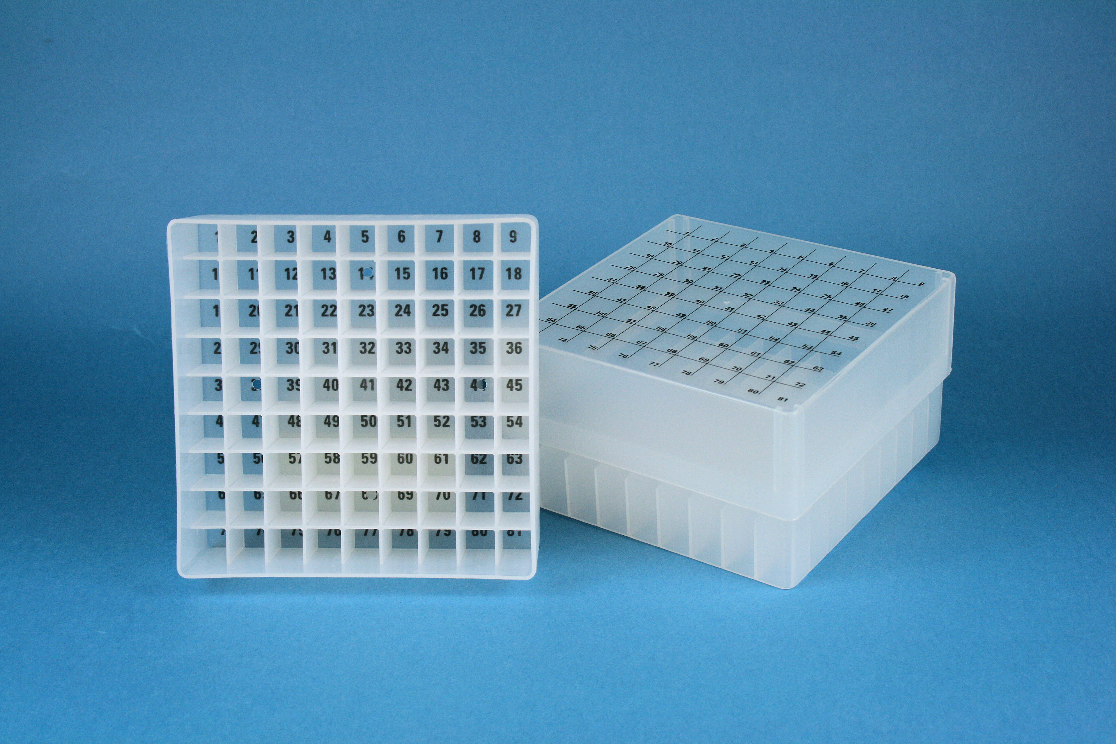 Frysekasse, 130x130x75mm 81 hl. á 12,5mm, naturel