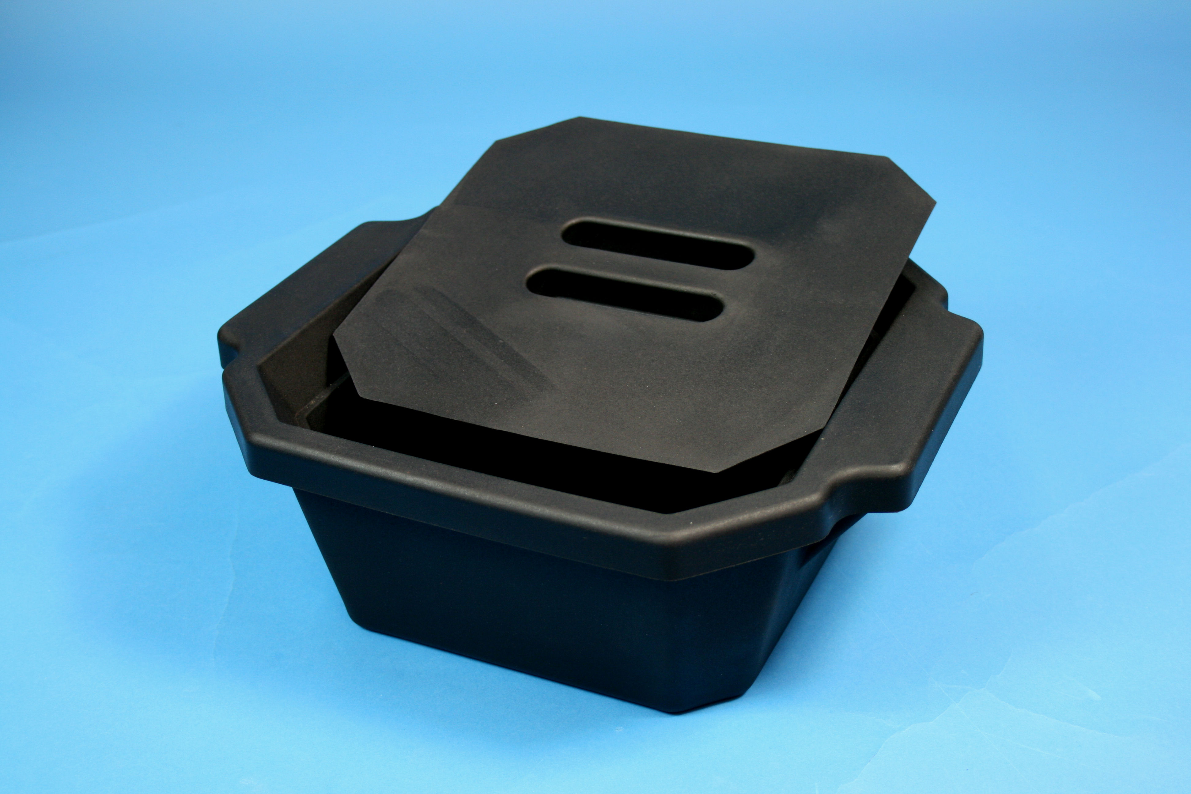 Thorbi isspand, 2,5 liter, sort, PVC, med låg