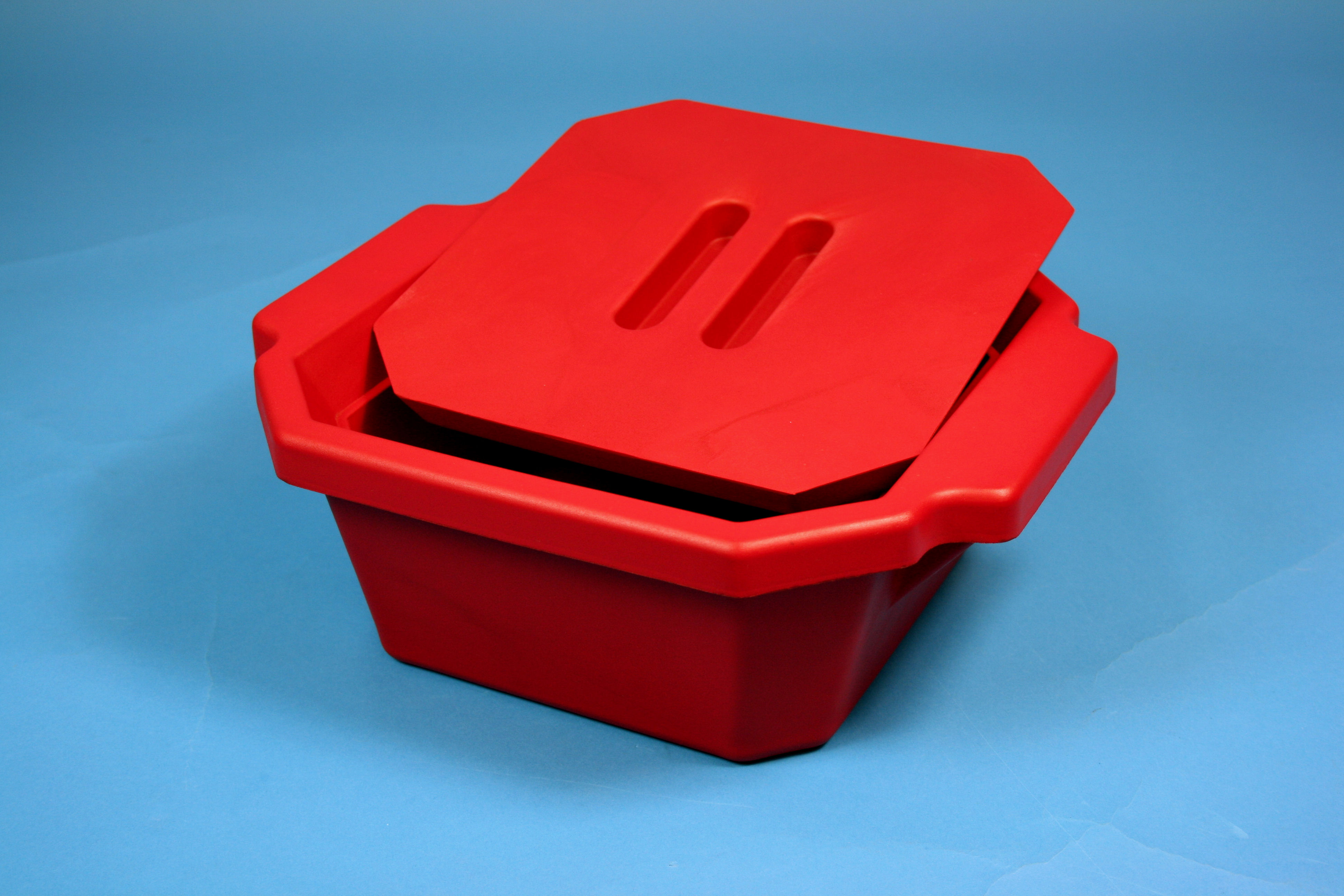 Thorbi isspand, 2,5 liter, rød, PVC, med låg