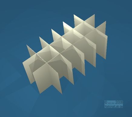 CellBox, 3x6 pos. indd., 90mm, fiber, 34mm, 20stk