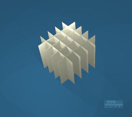 CellBox, 5x5 pos. indd., 90mm, fiber, 22mm, 20stk