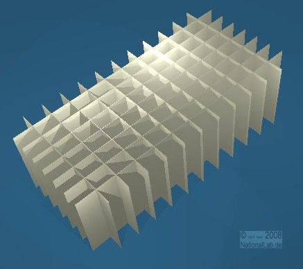 CellBox, fiber, 8x12 pos. inddeler, 90mm, 20 stk