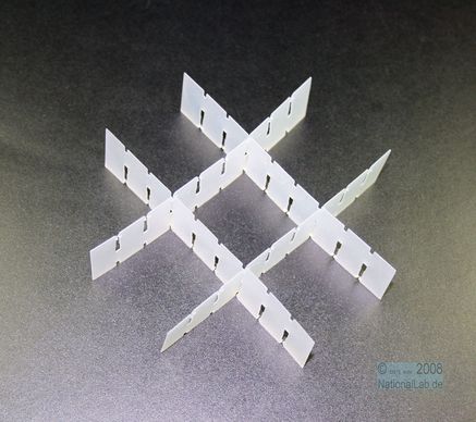 Grid divider, PP, 130x130x30 mm, 9 holes, 41,2mm