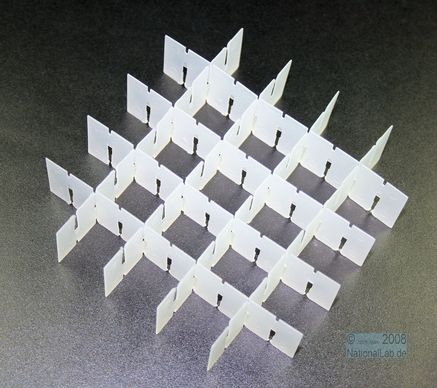 Grid divider, PP, 130x130x30 mm, 25 holes, 24,5mm