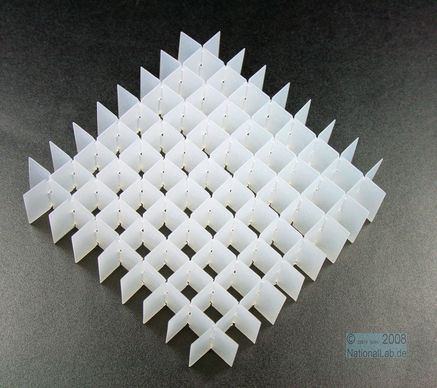 Grid divider, PP, 130x130x30 mm, 81 holes, 13,6mm