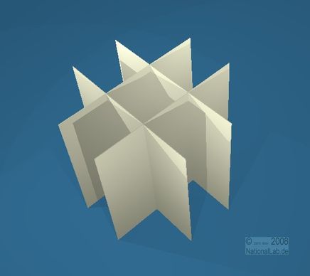 NANU, 3x3 pos. indd., 65mm, fiber, 44,2mm, 20stk