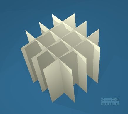 NANU, 4x4 pos. inddeler, 65mm, fiber, 33mm, 20 stk