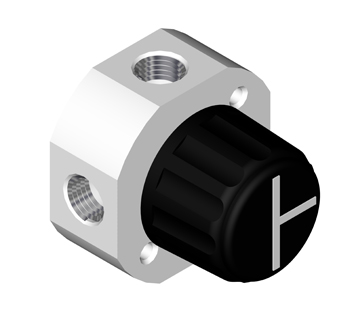 VALVE, MANUAL, 4-PORT, HIGH PRESSURE, T