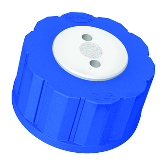 Låg, serie T, GL45, 2 x luer, checkventil/filter