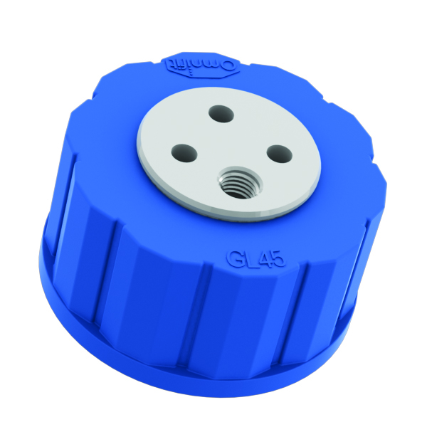 T-SERIES WASTE CAP, GL45, 3 INLETS, 1 VENT