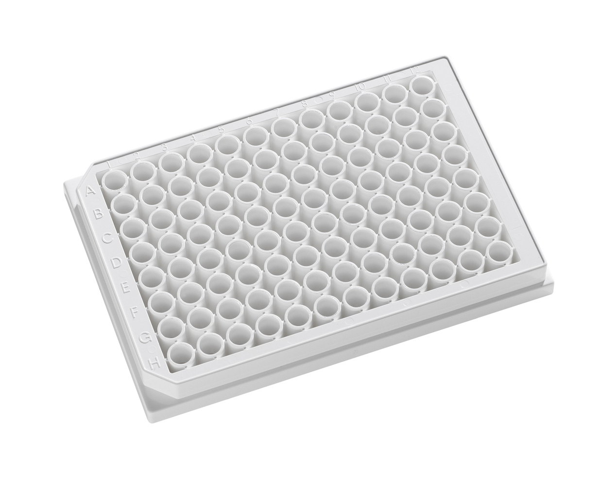 96 pos. plade 350uL hvid/klar, 100stk