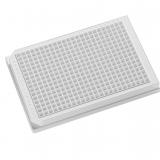 384 pos. plade 120uL PS, hvid, TC, låg, sgl, 100st