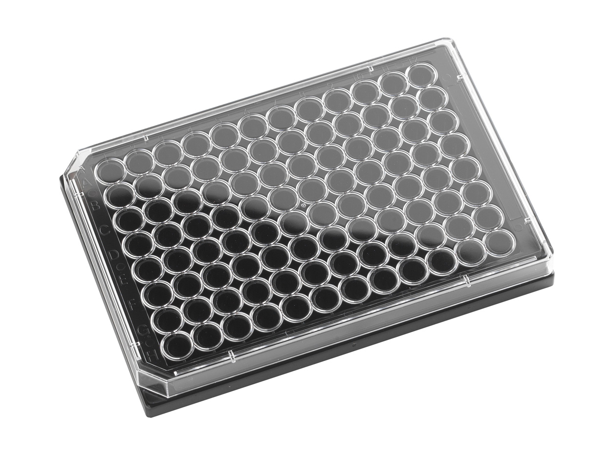 96 pos. plade sort, låg, sgl ste., 10stk