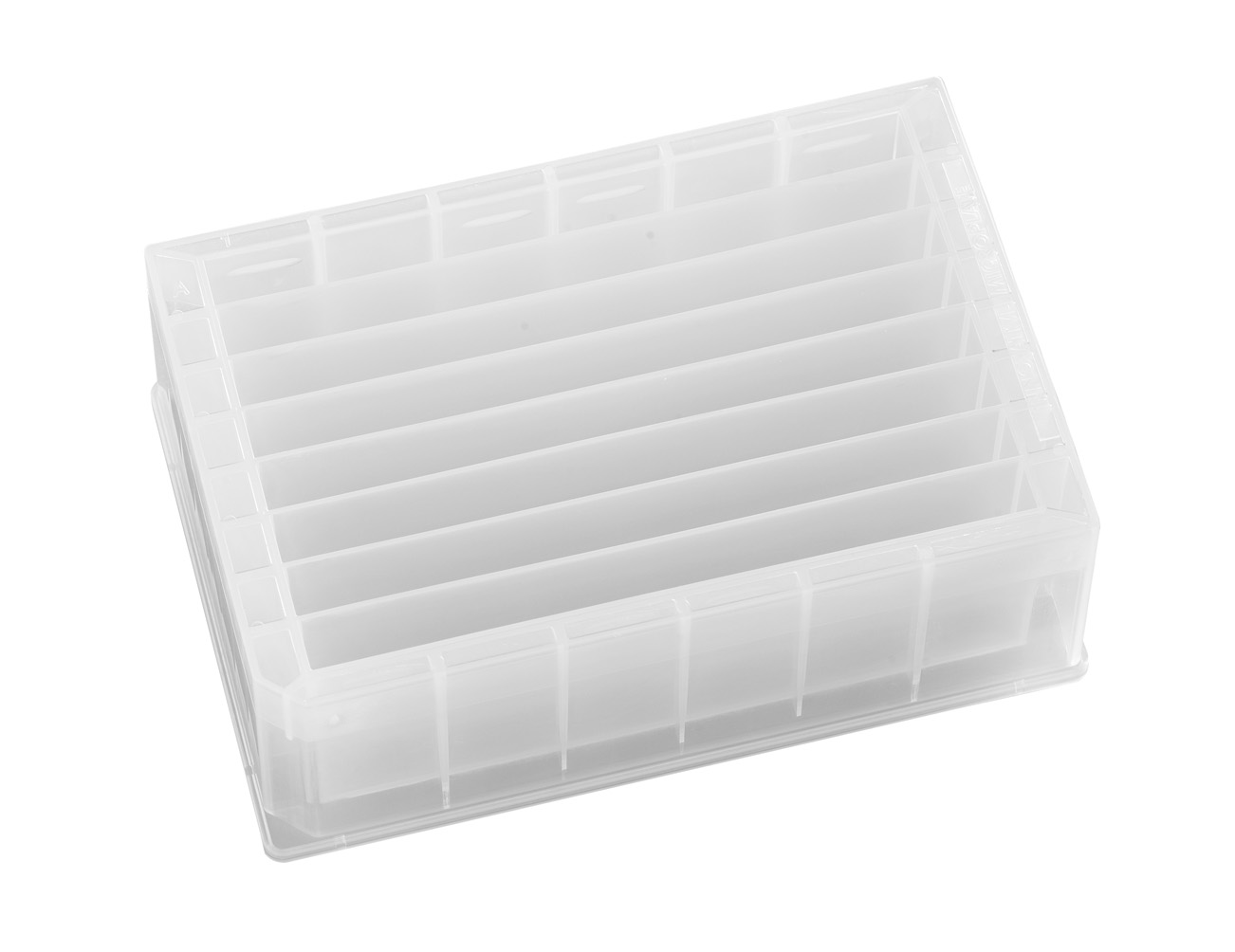 8 column, reservoir, part., flat bottom, PP, 25