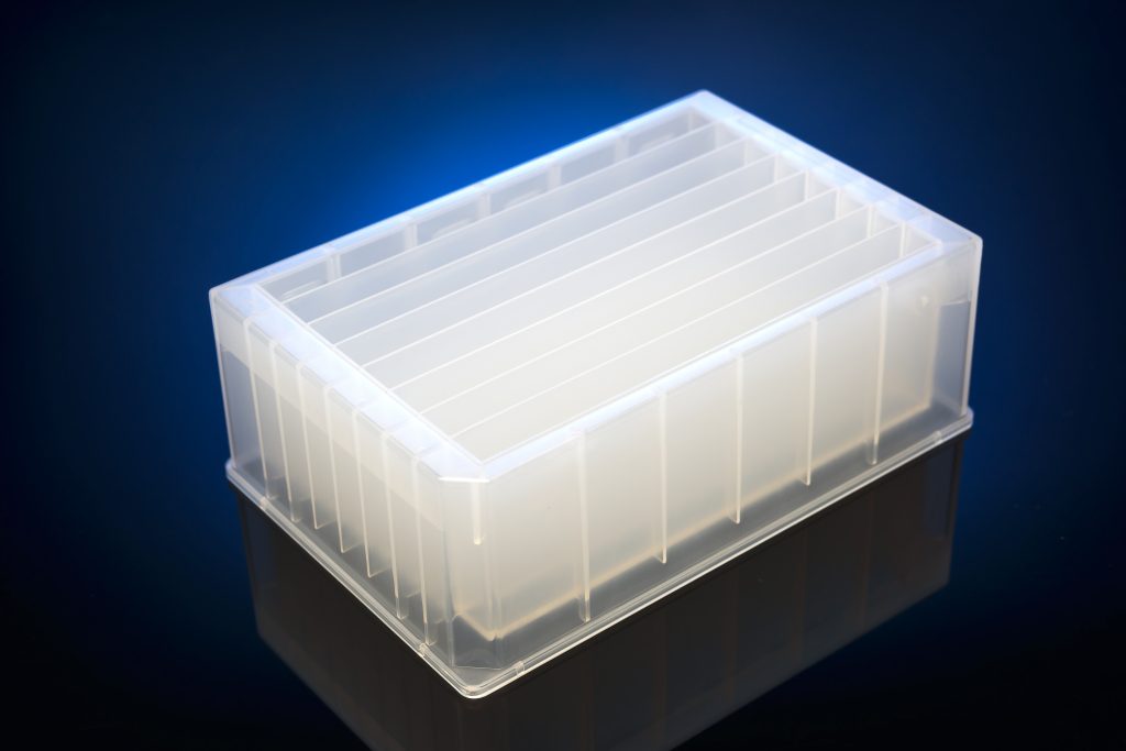 8 row reservoir, opdelt, pyramid bottom, PP, 25stk