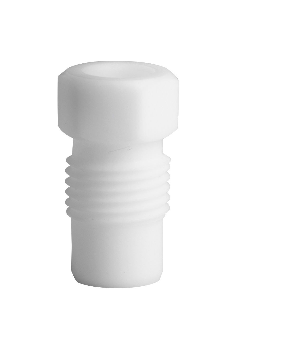PTFE fitting, NPT 1/8", 6,35mm, hvid