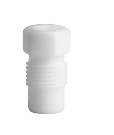 PTFE fitting, NPT 1/8", 6mm, hvid