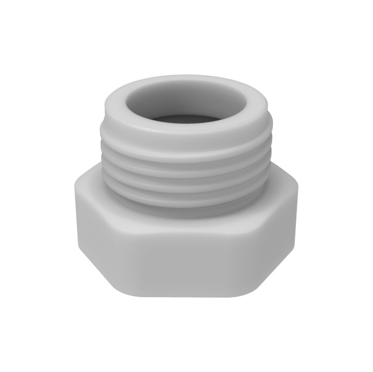 Adapter, PTFE, GL38 (f, kort) til GL45 M, f. Polit