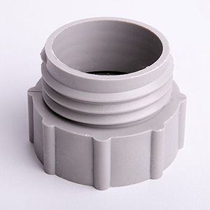 Adapter, PP, 2" BSP F til S60 M, grå