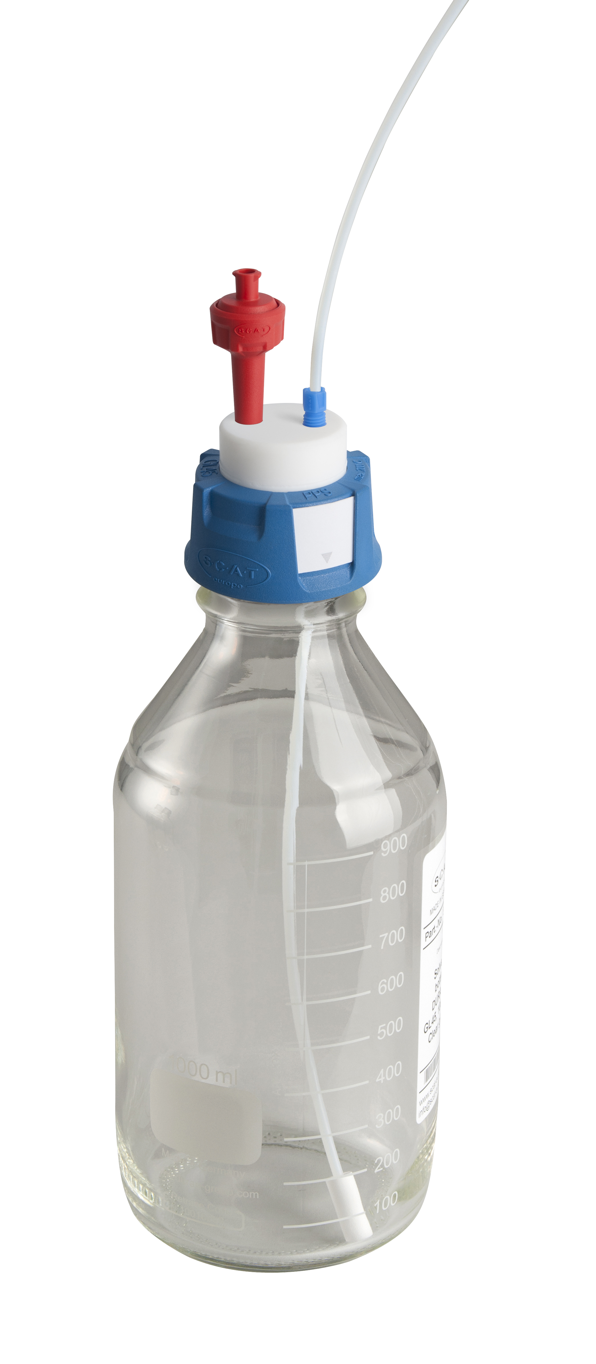 HPLC-Set I, 1xGL45 S-Cap I, 1x3000 ml rund/klar gl