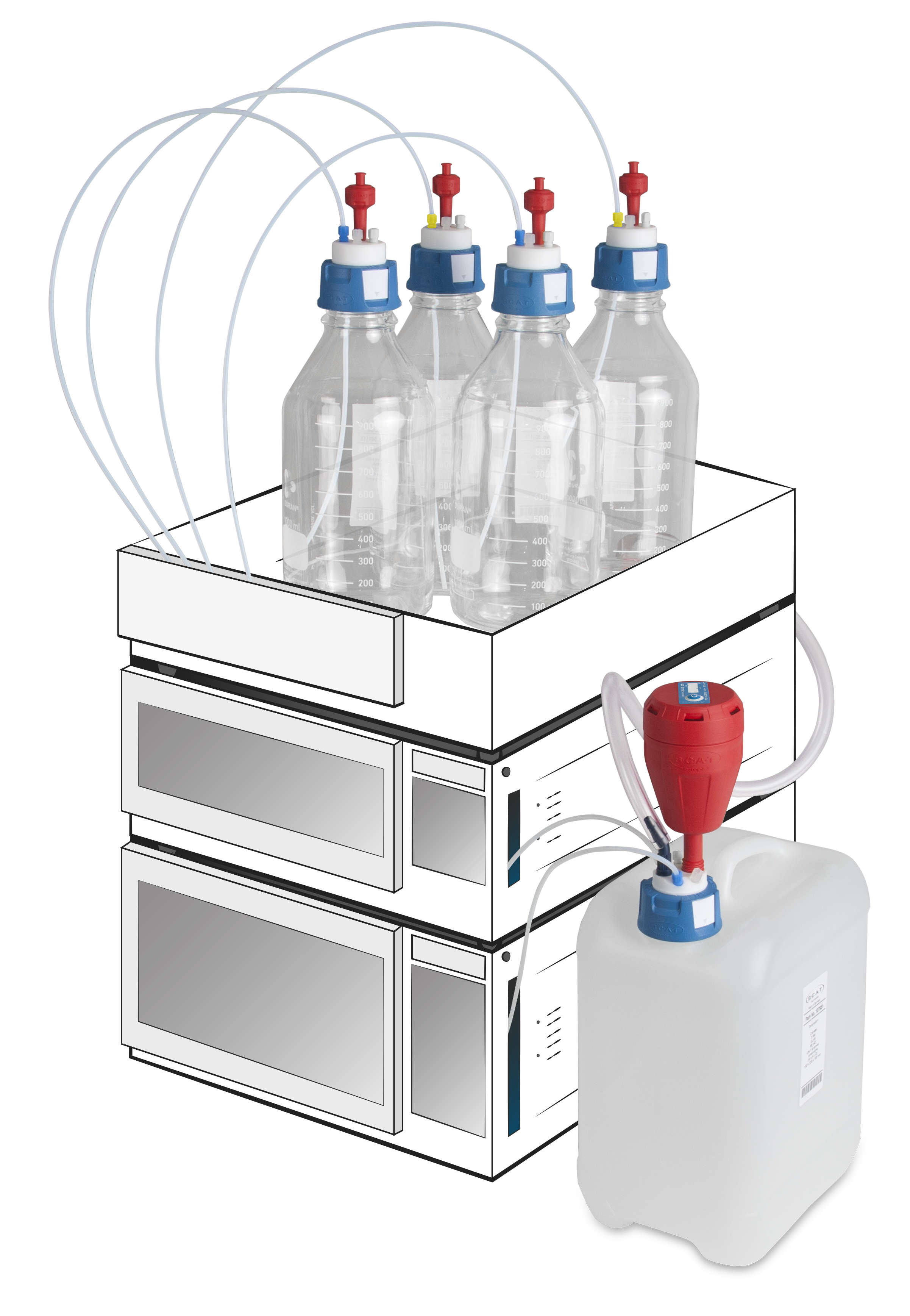 HPLC Set Extraction og Waste System ver. 2.0