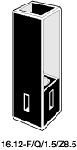 Kuvette, 16.12-F, Spec-Q, 1,5mm, 0,012ml, Z 8,5mm