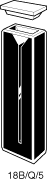 Kuvette, 18/B, Spec-Q, 5mm, 0,35ml