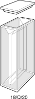 Kuvette, 18, Spec-Q, 20mm, 1,4ml