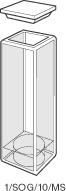 Kuvette, 1/MS, opt. glas, 10mm, 3,5ml