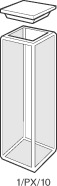 Kuvette, 1, Boro glas, 10mm, 3,5ml