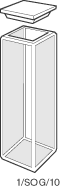 Kuvette, 1, opt. glas, 10mm, 3,5ml