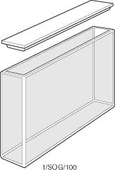 Kuvette, 1, opt. glas, 100mm, 35ml