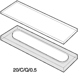 Kuvette kvarts, type 20/C, 0.5 mm