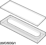 Kuvette, 20/C, opt. glas, 1mm, 0,31ml