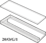 Kuvette, 20/O, optisk glas, 1mm, 0,39ml