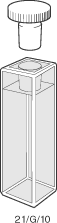 Kuvette, 21, optisk glas, 10mm, 3,5ml