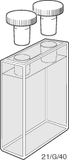 Kuvette, 21, optisk glas, 40mm, 14ml