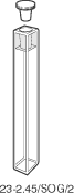 Kuvette, 23-2.45, opt. glas, 2mm, 0,125ml