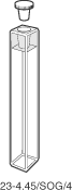 Kuvette, 23-4.45, opt. glas, 4mm, 0,5ml