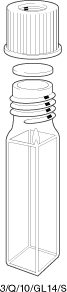 Kuvette, 3/GL14, Spec-Q, 10mm, 3,5ml