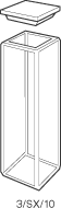Kuvette, 3, Supr-Q, 10mm, 3,5ml
