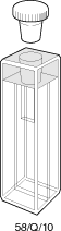 Kuvette, 58, Spec-Q, 10mm, 2x1,0ml