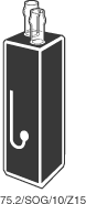 Kuvette, 75.2, opt. glas, 10mm, 0,032ml, Z 15mm