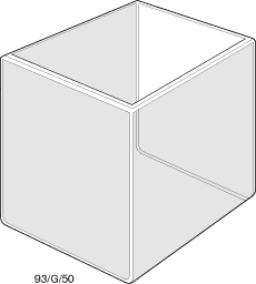 Kuvette, 93, optisk glas, 50mm, 125ml