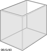 Kuvette, 96, optisk glas, 40mm, 28ml